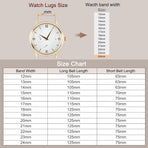 Multiple Sizes Leather Watch Band Quick Release Deployment Buckle Cowhide Watch Strap for Men and Women