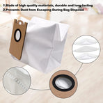 6 Pack Dust Bags for iHome AutoVac Nova Self Empty Robot Vacuum Replacement Accessory Parts