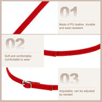 Replacement Ankle Strap for Heel Detachable Shoe Straps PU Leather Shoe Band