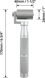 1.5" Stainless Steel Home Wallpaper Seam Roller Wall Paper Construction Tool Seam Flat Roller Paint Tool
