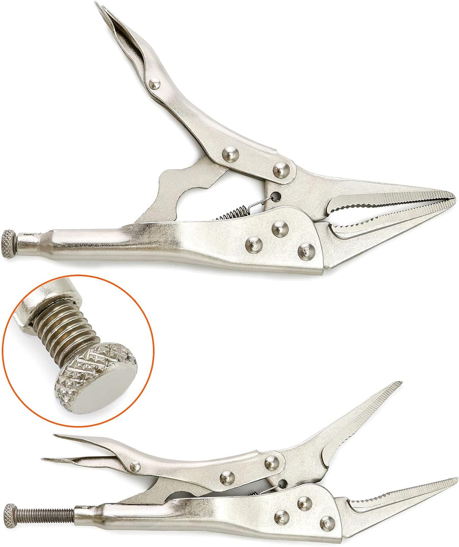 2 Pack Original Locking Pliers - 9" Long Nose, Curved Jaw, 2-3/4" Max Opening
