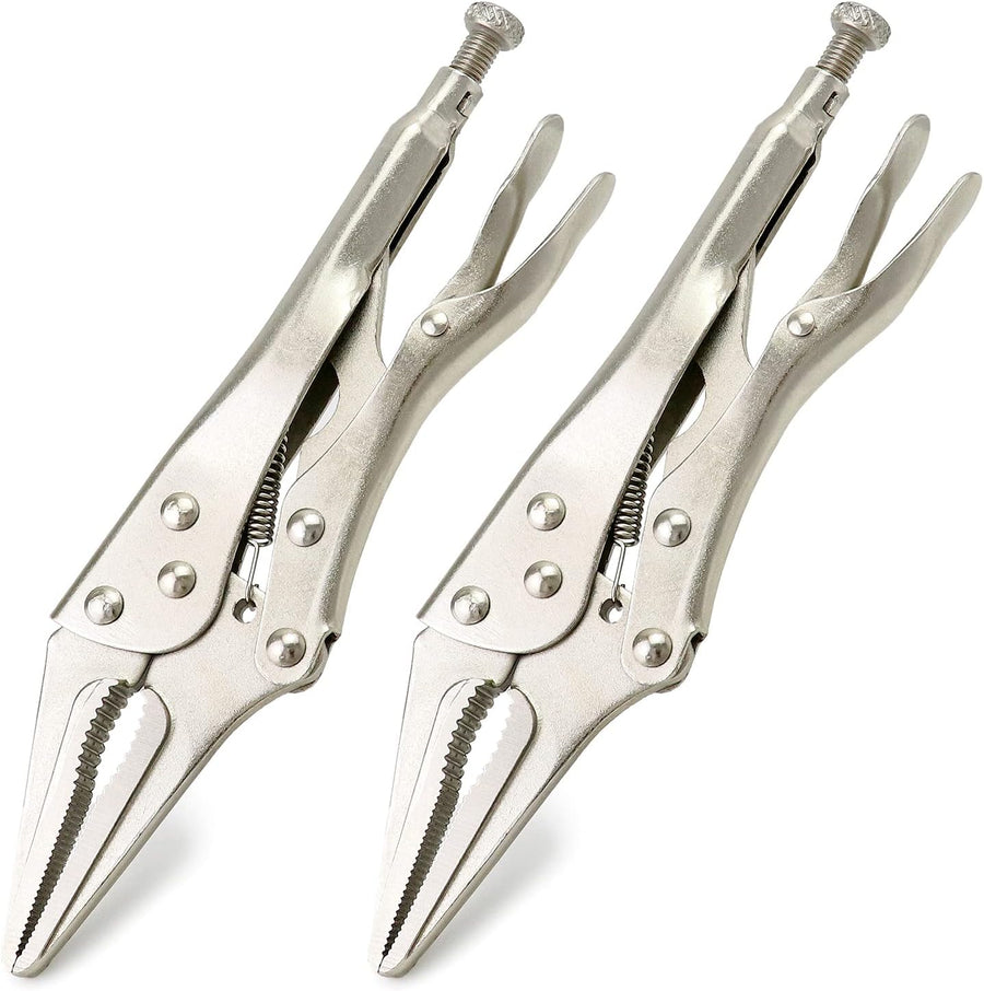 2 Pack Original Locking Pliers - 9" Long Nose, Curved Jaw, 2-3/4" Max Opening