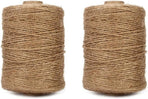1000 Feet Natural Jute Twine, 2mm Twine String for Arts and Crafts, Gardening, Gift Wrapping, Packaging, Festive Decorations (2PCS x 500 Feet)