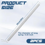 20 Inch Screen Door Spring, 2PCS Long Extension Spring Screen Door Closer Springs Self Closing Garage Door Springs Replacement Hardware for Light Storm and Screen Doors