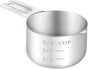 3/4 Cup (180ml, 6oz) Stainless Steel Measuring Cups Measure Scoop for Cooking Baking Coffee, Dishwasher Safe, Metric and US Measurement