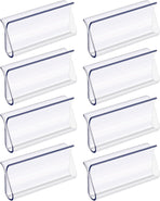 8 Pack Roller Window Shades Pulls, Clear Plastic Window Shades Hem Grips Handles R Type Windows Blinds Shade Pull Down Replacement Accessories for Roller Blinds, Home, Rv, Office, Hotel