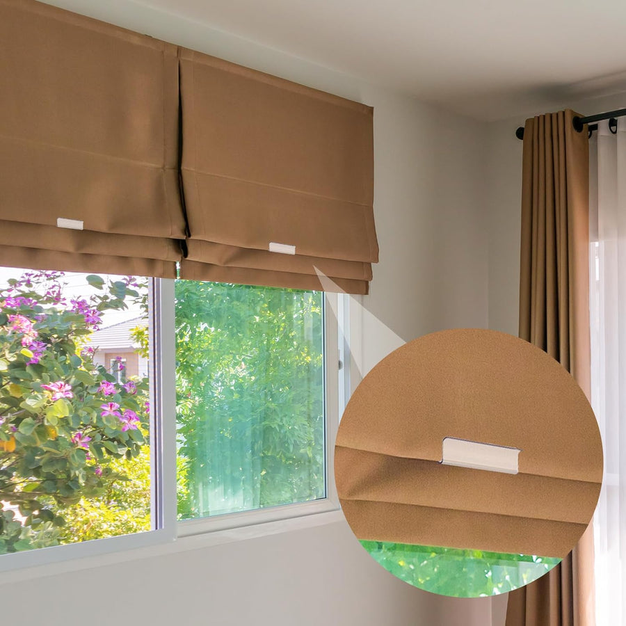 8 Pack Roller Window Shades Pulls, Clear Plastic Window Shades Hem Grips Handles R Type Windows Blinds Shade Pull Down Replacement Accessories for Roller Blinds, Home, Rv, Office, Hotel