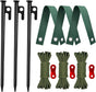 Tree Stakes and Supports, Heavy Duty Tree Stakes Kit Include 3Pcs Tree Straps for Staking, 3Pcs 12" Steel Spikes, and 39Ft Rope, Tree Supports for Young Tree Anti Strong Wind, Bad Weather