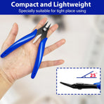 2 Pack Wire Cutters Set, 6" and 5" Ultra Sharp Flush Cutters, Carbon Steel Wire Cutters for Crafting, Electronics, 3D Prints, Jewelry Making, Model Sprue, Zip Ties(6"+ 5", Blue, 2 Pack)