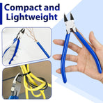 2 Pack Wire Cutters Set, 6" and 5" Ultra Sharp Flush Cutters, Carbon Steel Wire Cutters for Crafting, Electronics, 3D Prints, Jewelry Making, Model Sprue, Zip Ties(6"+ 5", Blue, 2 Pack)