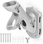 Flag Pole Holder,  Flag Pole Brackets Mount Outside House Heavy-Duty Aluminum Metal Rust Proof Bracket 1" Inner Diameter 2 Positions with Hardwares for Outdoor Wall Mounting Porch( Silver-1 Pack)
