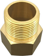 3/4" NPT Thread Female × 3/4" NPT Thread Male Brass Pipe Fitting Adapter （pack of 2)