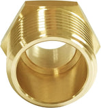 3/4" NPT Male × 1" NPT Male Brass Pipe Fitting Adapter