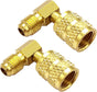 1/4" SAE Male to 5/16" SAE Female Flare Swivel Port 90 Degrees Elbow Adapter for R410A Mini Split HVAC System (Pack of 2)