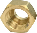 5PCS Brass 1/2" Flare Nut SAE 45 Degree Flare Tube Fitting for Air Conditioning Copper Pipe Extension Butt Copper Tube