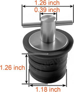 Rubber Drain Plug T Handle Twist Plugs for Boat Drains