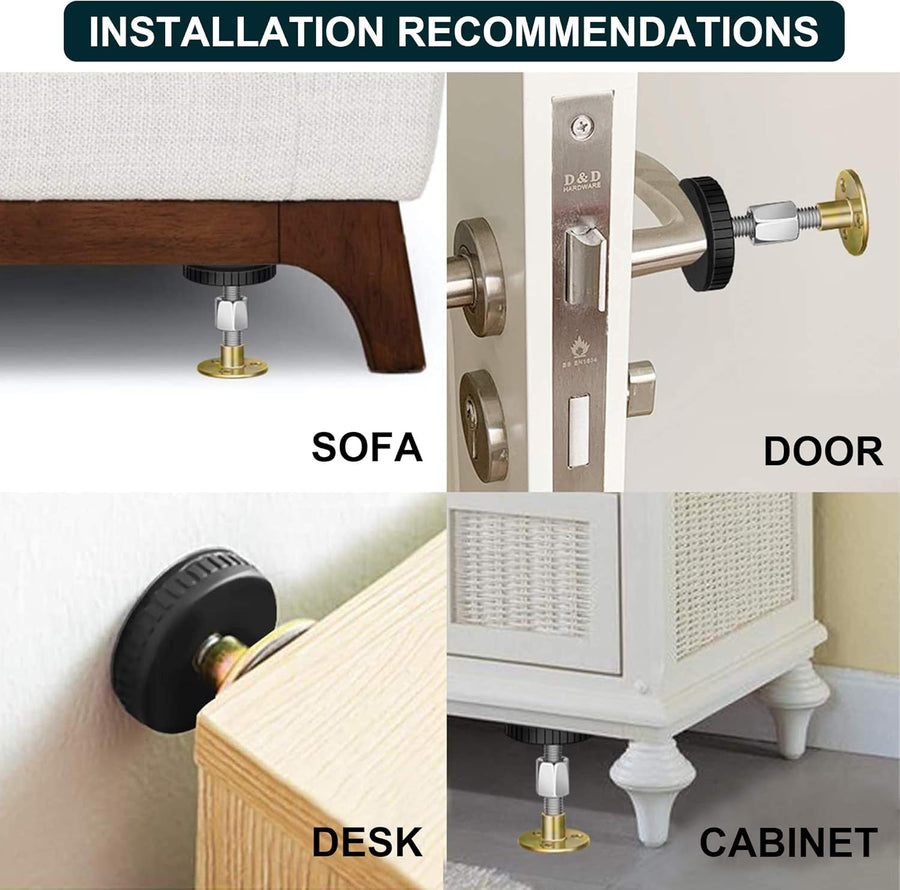 Adjustable Threaded Bed Frame Anti-Shake Tool, Headboard Stoppers, Bedside Headboards Prevent loosening Anti-Shake Fixer, Easy Install (30-112mm)