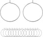 Hoop Ear Wires 30pcs Stainless Steel 30mm Wine Glass Charm Rings Earring Hoops for Jewelry Making Earring Making DIY