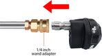 Pressure Washer Nozzle, 6-in-1 Quick Change over and Adjustable, Power Washer Tips Replacement with 1/4 inch Quick Connector, MAX 4000PSI for Pressure Washer