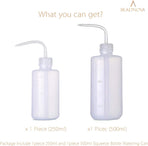 Squeeze Bottle Plant Watering Can Eye Wash Bottle Squeeze Irrigation Plastic Small Watering Can for Indoor Plants Tattoo (2pcs, 250ml and 500ml)