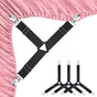Bed Sheet Straps 4 Pcs Triangle Bed Sheet Holders Fitted Sheet Clips Adjustable Sheet Suspenders Mattress Fasteners Gripper Corner Clips for Bed Mattress Cover Fitted Bed Sheets Sofa Cushion