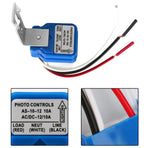 2 Pack AC DC 12V 10A Auto On/Off Photocell Light Switch Photocell Photo Switch Photoelectric Control Light Sensor Switch Dusk to Dawn Photocell Sensor for Outdoor Lighting Fixtures