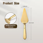 Cake Server, Wedding Cake Cutting Set 2 Piece Gold Cake Cutter, Stainless Steel Pie Server with Smooth Edge and Exquisite Pattern Design for Pastry Pizza Dessert