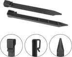 Landscape Edging Garden Stakes - 10 Inch Black Garden Landscape Anchoring Stakes Heavy Duty 12 Pcs Plastic Ground Stakes for Lawn & Garden Yard Borders