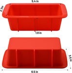 Silicone Mini Bread Loaf Pans for Baking, Small Loaf Pan Set of 4, 2.7x5.4 Inch Nonstick Bread Silicone Molds for Toast, Brownie, Loaf, Cake, Soaps