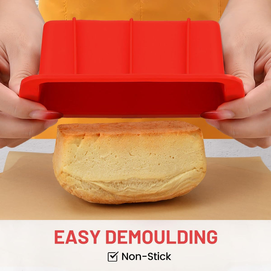 Silicone Mini Bread Loaf Pans for Baking, Small Loaf Pan Set of 4, 2.7x5.4 Inch Nonstick Bread Silicone Molds for Toast, Brownie, Loaf, Cake, Soaps