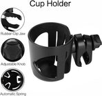 Universal Cup Holder, Stroller Cup Holder, 360° Rotatable Large Caliber Designed Bottle Holder for Stroller, Bike, Wheelchair, Walker, Scooter, Black