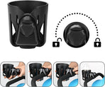Universal Cup Holder, Stroller Cup Holder, 360° Rotatable Large Caliber Designed Bottle Holder for Stroller, Bike, Wheelchair, Walker, Scooter, Black