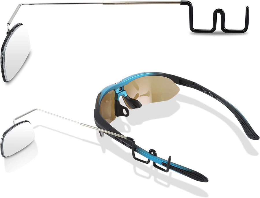 2pcs Bike Eyeglass Mirror, 360 Degree Adjustable Bicycle Cycling Rear View Wide Angle Mirror, Riding Accessories