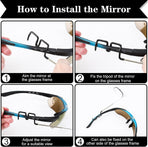2pcs Bike Eyeglass Mirror, 360 Degree Adjustable Bicycle Cycling Rear View Wide Angle Mirror, Riding Accessories