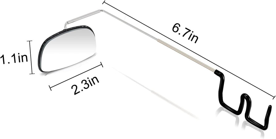 2pcs Bike Eyeglass Mirror, 360 Degree Adjustable Bicycle Cycling Rear View Wide Angle Mirror, Riding Accessories