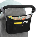 Universal Stroller Organizer, Stroller Bag Stroller Caddy Organizer, Stroller Accessories Fits for Uppababy, Baby Jogger, Nuna, Doona, Britax Strollers, Black