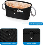 Universal Stroller Organizer, Stroller Bag Stroller Caddy Organizer, Stroller Accessories Fits for Uppababy, Baby Jogger, Nuna, Doona, Britax Strollers, Black