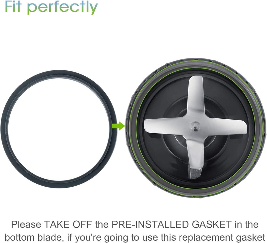 Pack of 6 Replacement Parts Gaskets with Lip Compatible with 900w NutriBullet Extractor Blender