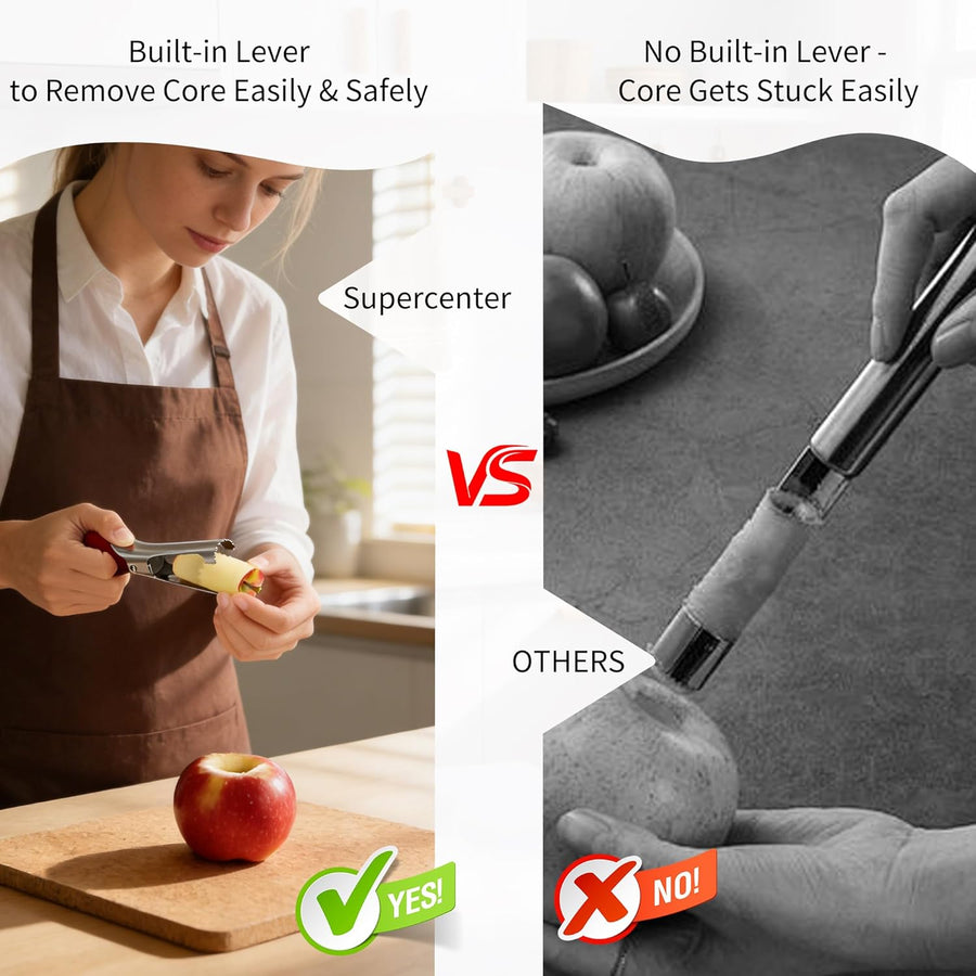 Apple Corer, Stainless Steel Apple Core Remover Tool,Dishwasher Safe