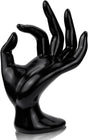 1 Pack Hand Form Ring Holder Mannequin Hand Jewelry Organizer Stand Watch Stand Bracelet Ring Support Aesthetic Rack (Black)