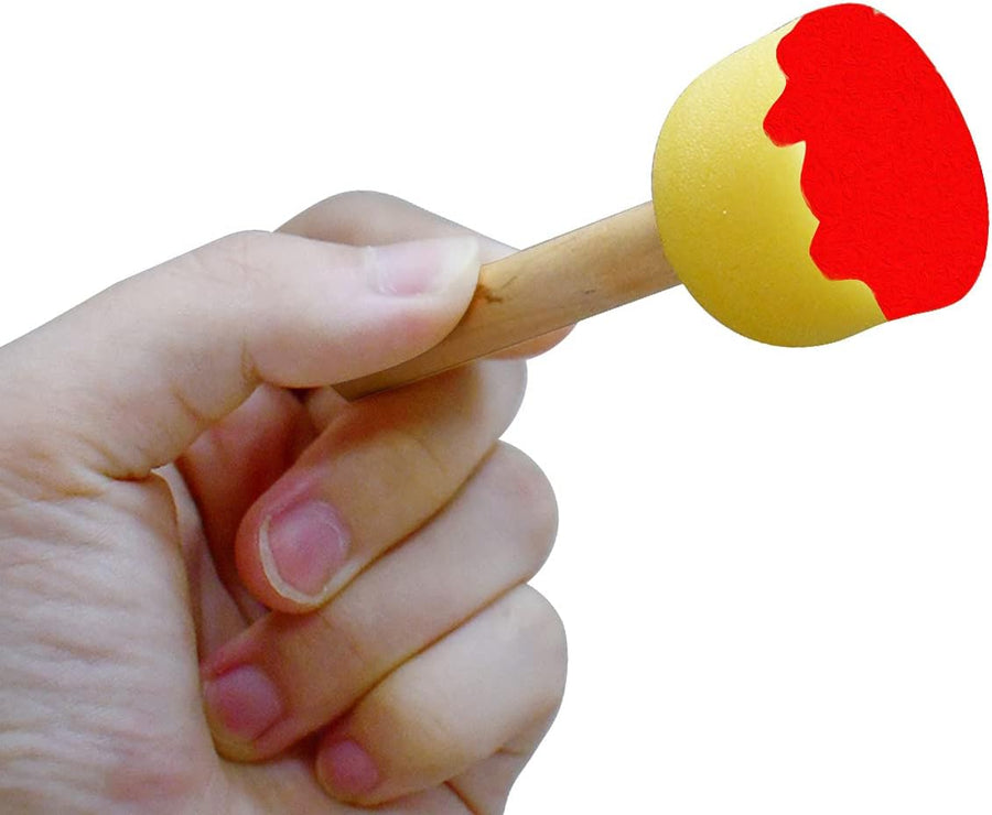 20 pcs Round Sponges Brush Set, 4 Sizes Paint Tools for Kids