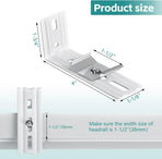 6 Pcs Vertical Blinds L Bracket Vertical Blind Wall Mount with Headrail 1-1/2" C Clamp Brackets 4" Outside Mounting Bracket Clips Vertical Blind Top Code Mounting (Silver)