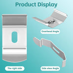 6 Pcs Vertical Blinds L Bracket Vertical Blind Wall Mount with Headrail 1-1/2" C Clamp Brackets 4" Outside Mounting Bracket Clips Vertical Blind Top Code Mounting (Silver)