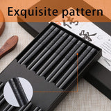 10 Pairs Fiberglass Chopsticks - Reusable Chopsticks Dishwasher Safe, 9 1/2 Inches - Black