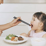 10 Pairs Fiberglass Chopsticks - Reusable Chopsticks Dishwasher Safe, 9 1/2 Inches - Black - Rear View