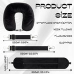 1-Pack Stuffable Travel Pillow for Extra Luggage - Travel Neck Pillow with Adjustable Neck Size - Multifunctional Velvet Neck Pillowcas - Sleeping Rest Cushion Travel Essentials