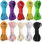 2mm Elastic Cord 10 Colours x 10 Meters Stretchy Nylon Thread for Jewellery Making Bracelets Necklaces Crafting Strong and Flexible