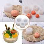 3 Piece Silicone Pumpkin Mould Set 3 Sizes Candle and Chocolate Mould Baking Tray