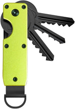 Compact Aluminium Key Organizer 2-6 Keys Yellow-Green Minimalist Key Holder for Car & Home