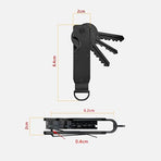 Compact Aluminium Key Organizer 2-6 Keys Yellow-Green Minimalist Key Holder for Car & Home